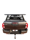 Image showing the ozroo new generation tub rack mounted on a toyota hilux rear view