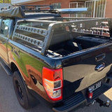 Close Up Back View Of The Installed Ozroo Tub Rack