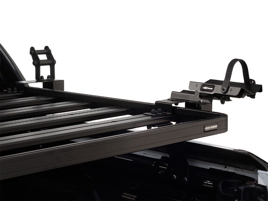 The pair of brackets can be installed on the Left-hand or Right-hand side of the Front Runner Rack using the rack slats and rack legs.