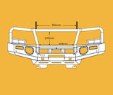 OXLEY GWM Cannon Bull Bar Dimensions