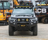 Front View Of The Mounted OXLEY Toyota Hilux Bull Bar