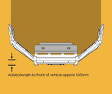 Top View Of The OXLEY Toyota Hilux Bull Bar