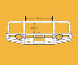 OXLEY Toyota LC70 Bull Bar Dimensions
