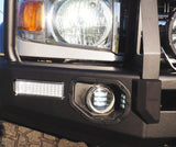 Close Up View Of The Lights On The OXLEY Toyota LC70 Bull Bar