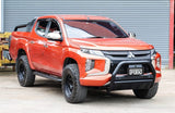 Side View Of The Mitsubishi MR Triton With PIAK MR Triton Nudge Bar Mounted