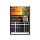 BOAB 5 Watt Solar Panel, 12 Volt Monocrystalline