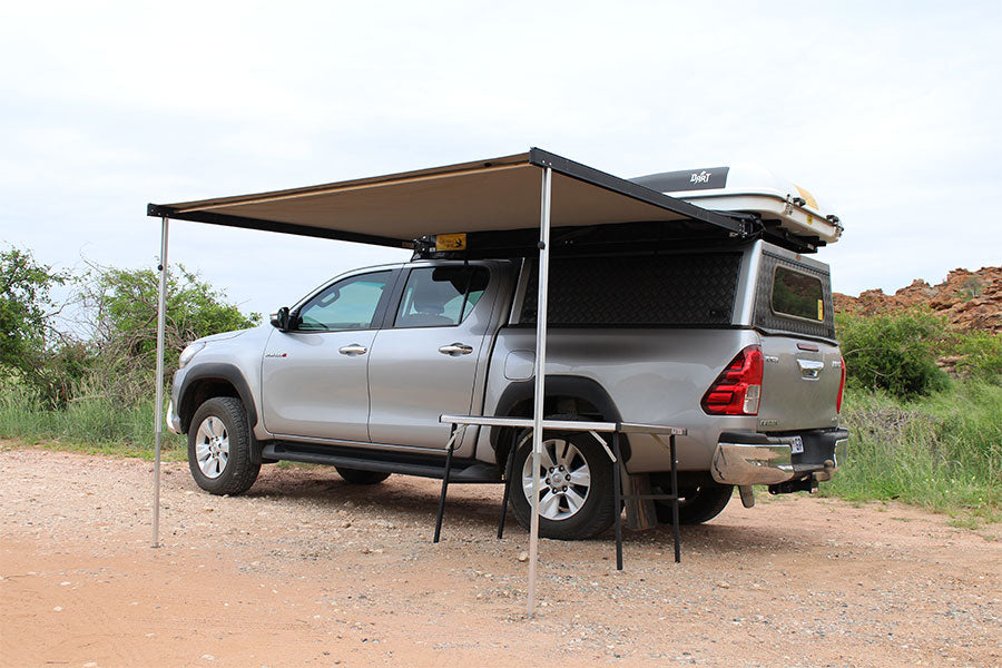 Eezi-Awn SWIFT Awning Open View With Poles