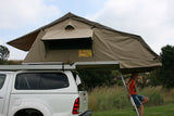 Eezi-Awn-T-Top-Xclusiv-Roof Top Tent Opening towards back of Hilux