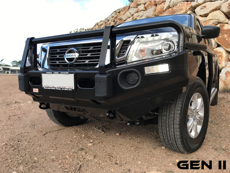 Close Up Front View Of The MAX 4x4 Gen II Bull Bar For NISSAN NAVARA NP300 2021 ON