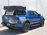 ford ranger raptor with ozroo tub rack and awning