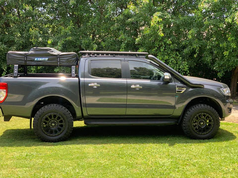 Roof top tent on tub rack outlet