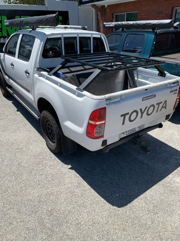 Ozroo tub rack mounted on toyota truck