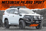 Piak Elite 3-Loop Bullbar For Mitsubishi Pajero Sport QF 2020-Current with orange underbody bash plates