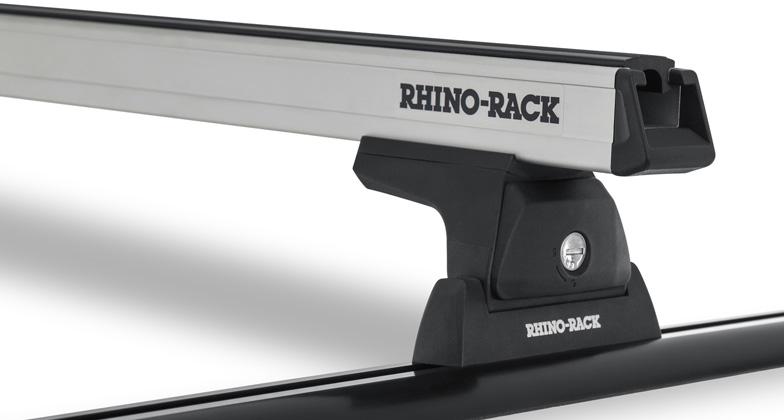 Rhino-Rack Heavy Duty RLT600 Trackmount 3 Bar Roof Rack Silver