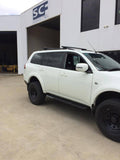 SCF Fatboy Rock Sliders Mounted On Mitsubishi Challenger PB and PC