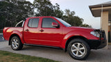 SCF Fatboy Rock Sliders Mounted On  Nissan Navara D40 Side View