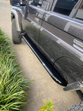 SCF Fatboy Rock Sliders Mounted On Toyota LandCruiser 79 Series Dual Cab