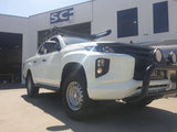 SCF Standard Rock Sliders Mounted On Mitsubishi Triton MQ