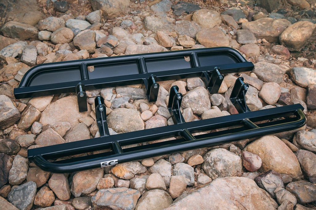 SCF Standard Rock Sliders For Toyota LandCruiser 79 Series Dual Cab View of Both Rocksliders