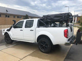 Universal Tub Rack by SCF Mounted on UTE with Folded Rooftop Tent