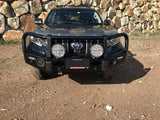Front View Of The Installed MAX 4X4 Gen II Bull Bar For TOYOTA PRADO 150 2017 ON