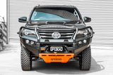 Piak ELITE Loop Bullbar For Toyota Fortuner 2015+ with orange underbody front plate.