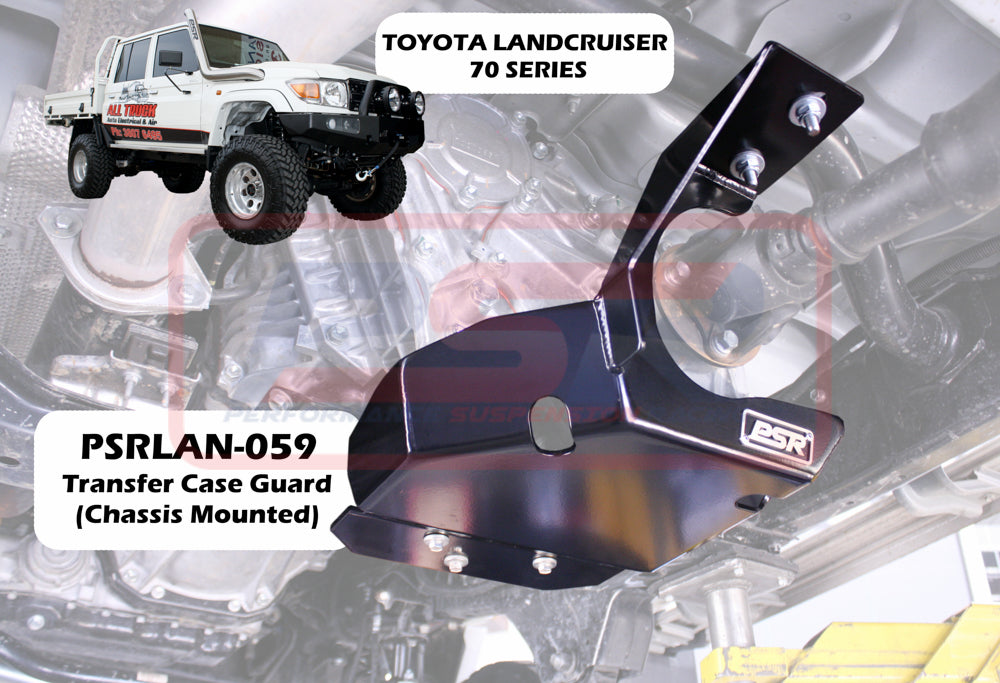 Transfer Case Guard For Toyota LandCruiser 70 Series - Single Rear Fuel Tank Only - by PSR