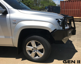 Side View Of The MAX 4x4 Gen II Bull Bar For VOLKSWAGEN AMAROK 2016 ON Installed Onto A Vehicle