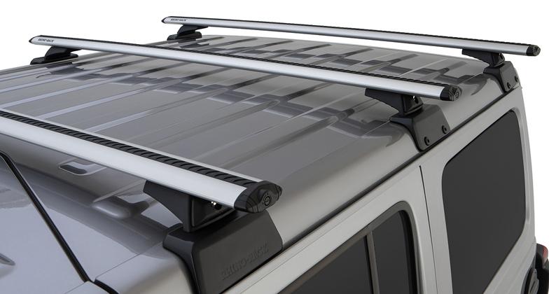 Rhino-RackVortex RCL Silver 3 Bar Backbone Roof Rack JEEP Wrangler JL 2019