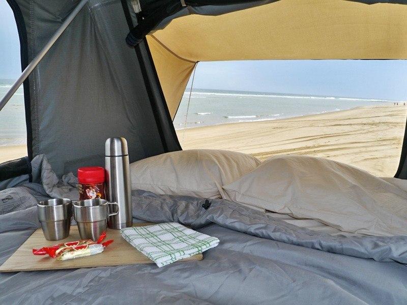 inside view of Feather-Lite Roof Top Tent - Fits 3 People - by Front Runner Outfitters