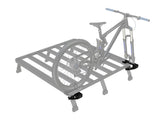Save space by placing the bicycle on the side of the Front Runner Load Bed Rack Kit with this adjustable Bike Carrier / Load Bed Rack Side Mount 