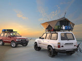 Front Runner Slimline II Roof Rack Kit / Tall For Toyota Land Cruiser 80 with roof top tent on top